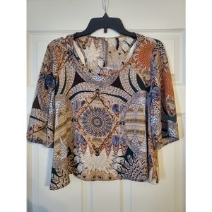 Boho print blouse